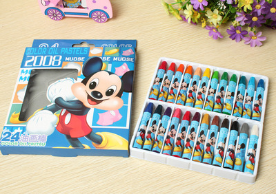 迪士尼文具套裝 12色六角油畫棒 安全無毒的繪畫美術用品